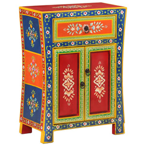 Handbemaltes Sideboard Mango Massivholz 54x30x74 cm