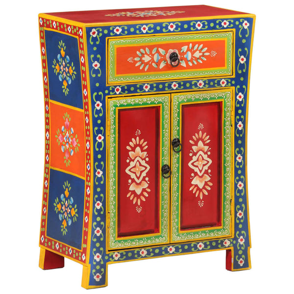 Handbemaltes Sideboard Mango Massivholz 54x30x74 cm