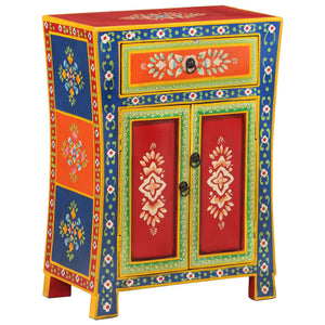 Handbemaltes Sideboard Mango Massivholz 54x30x74 cm