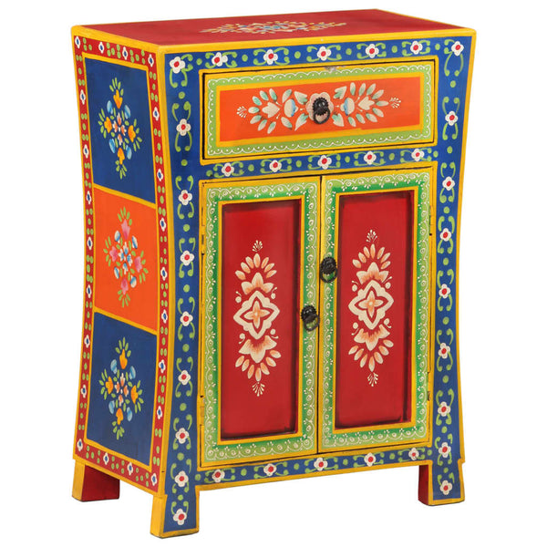 Handbemaltes Sideboard Mango Massivholz 54x30x74 cm