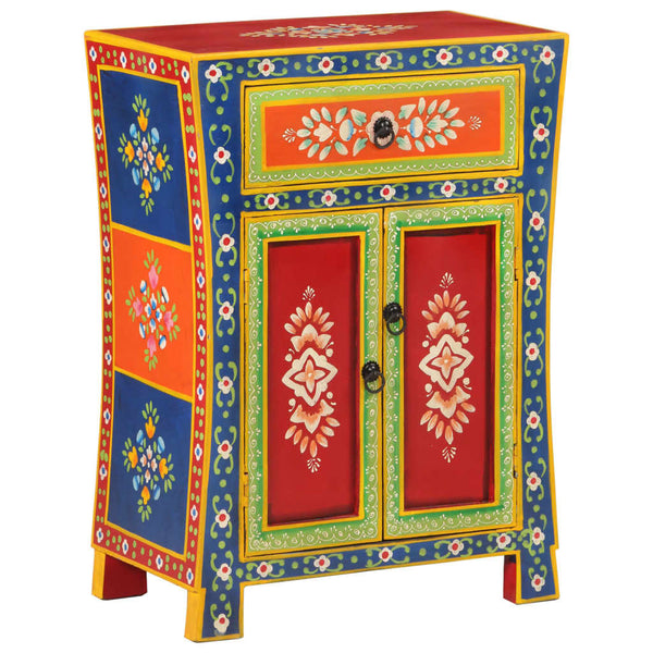 Handbemaltes Sideboard Mango Massivholz 54x30x74 cm