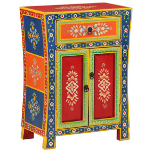 Handbemaltes Sideboard Mango Massivholz 54x30x74 cm