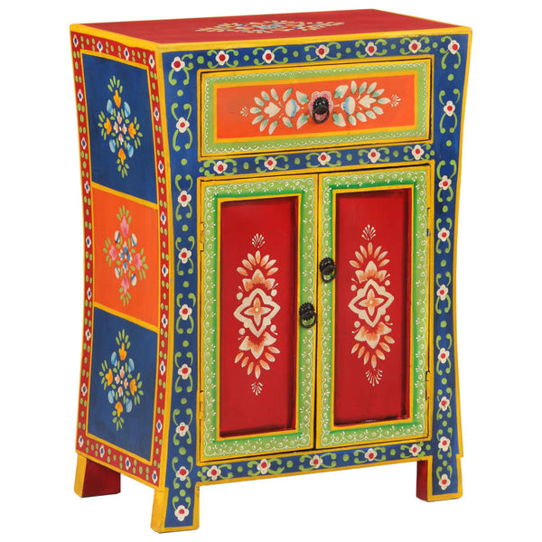 Handbemaltes Sideboard Mango Massivholz 54x30x74 cm
