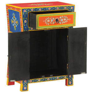 Handbemaltes Sideboard Mango Massivholz 54x30x74 cm
