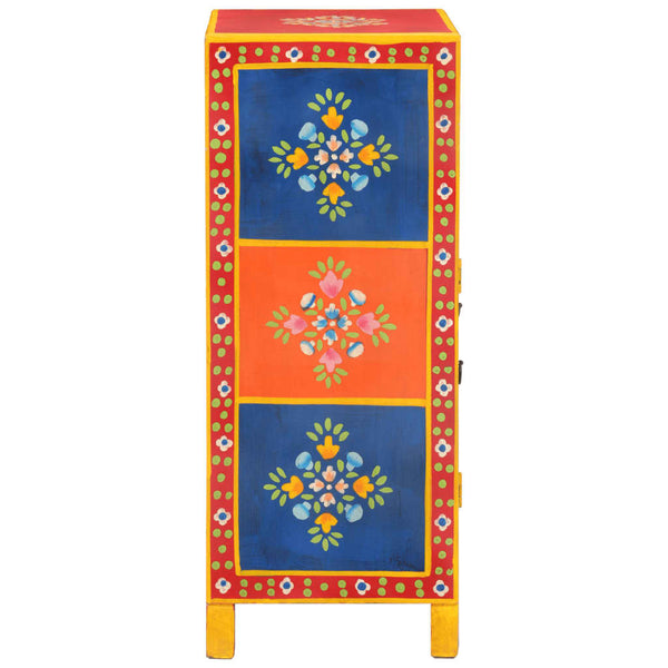 Handbemaltes Sideboard Mango Massivholz 54x30x74 cm