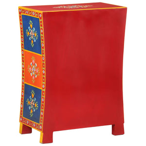 Handbemaltes Sideboard Mango Massivholz 54x30x74 cm
