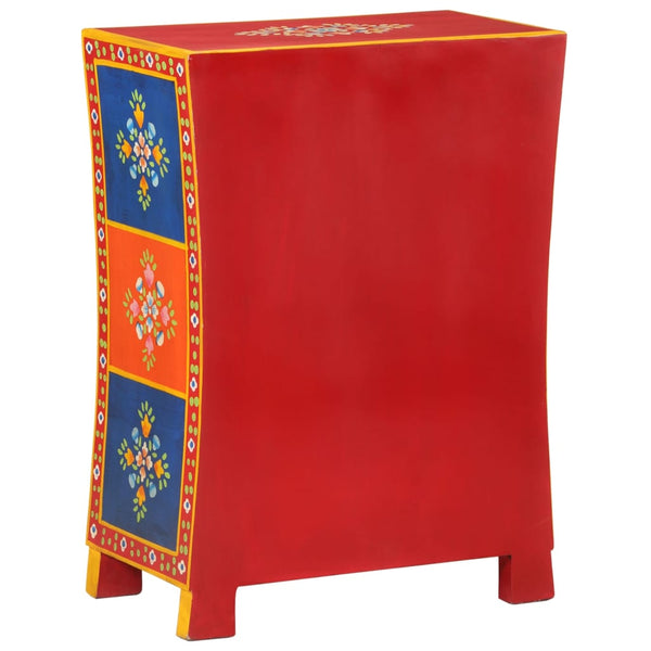 Handbemaltes Sideboard Mango Massivholz 54x30x74 cm