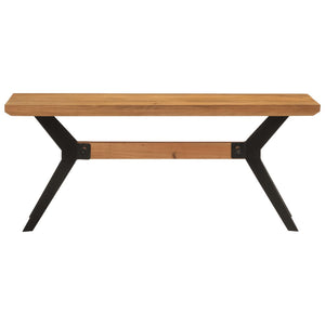 Esszimmerbank Akazie Massivholz & Stahl 110 cm