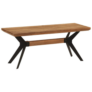Esszimmerbank Akazie Massivholz & Stahl 110 cm