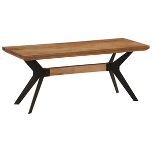 Esszimmerbank Akazie Massivholz & Stahl 110 cm