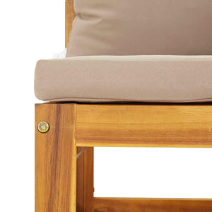 Modulares Ecksofa Akazie mit Taupe Kissen