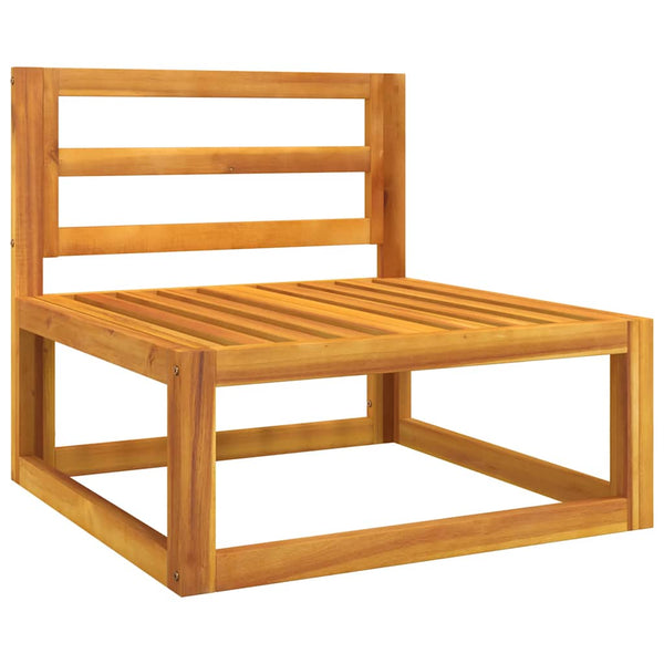 Garten Mittelsofa Akazie mit Taupe Kissen