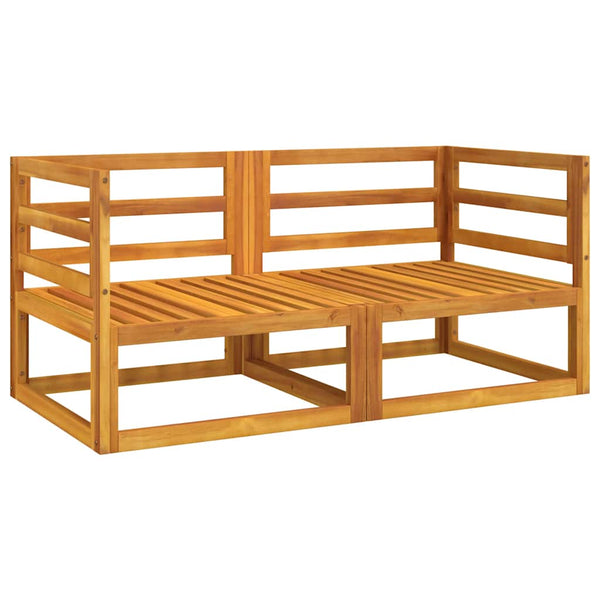 vidaXL Canapés d'angle modulaires 2 pcs avec coussins gris clair Bois d'acacia massif