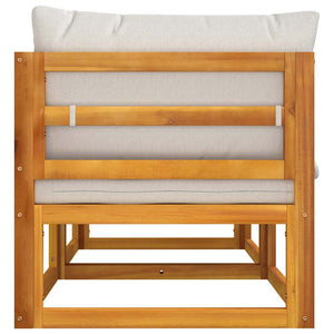 vidaXL Canapés d'angle modulaires 2 pcs avec coussins gris clair Bois d'acacia massif