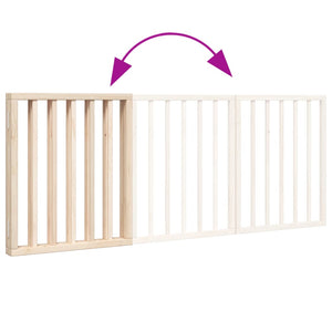 Faltbares Hundegitter, 3 Paneele, 150 cm, Pappelholz