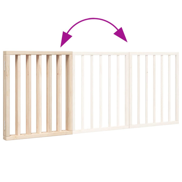 Faltbares Hundegitter, 3 Paneele, 150 cm, Pappelholz