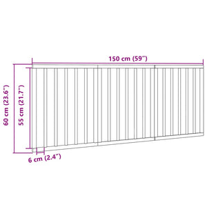 Faltbares Hundegitter, 3 Paneele, 150 cm, Pappelholz