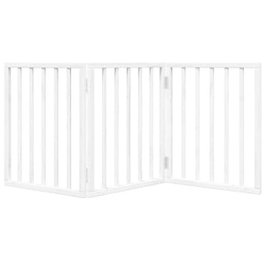 Faltbares Hundetor, 3-teilig, 150 cm, Weiß