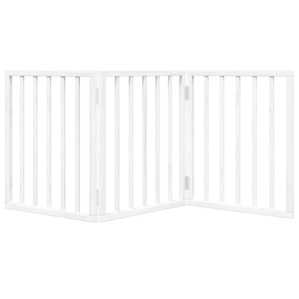 Faltbares Hundetor, 3-teilig, 150 cm, Weiß