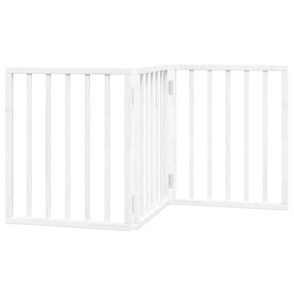Faltbares Hundetor, 3-teilig, 150 cm, Weiß