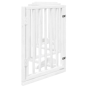 Faltbares Hundetor mit Tür, 300 cm, Weiß