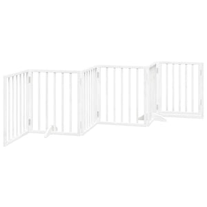 Faltbares Hundetor mit Tür, 300 cm, Weiß