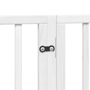 Faltbares Hundetor mit Tür, 300 cm, Weiß