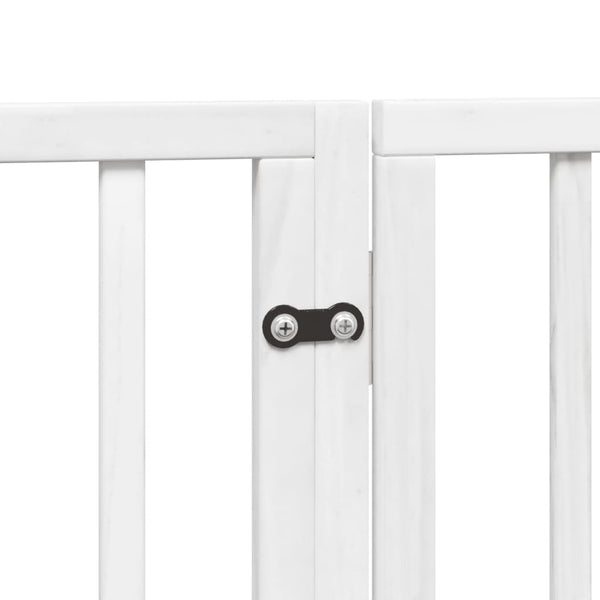 Faltbares Hundetor mit Tür, 300 cm, Weiß