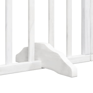 Faltbares Hundetor mit Tür, 300 cm, Weiß
