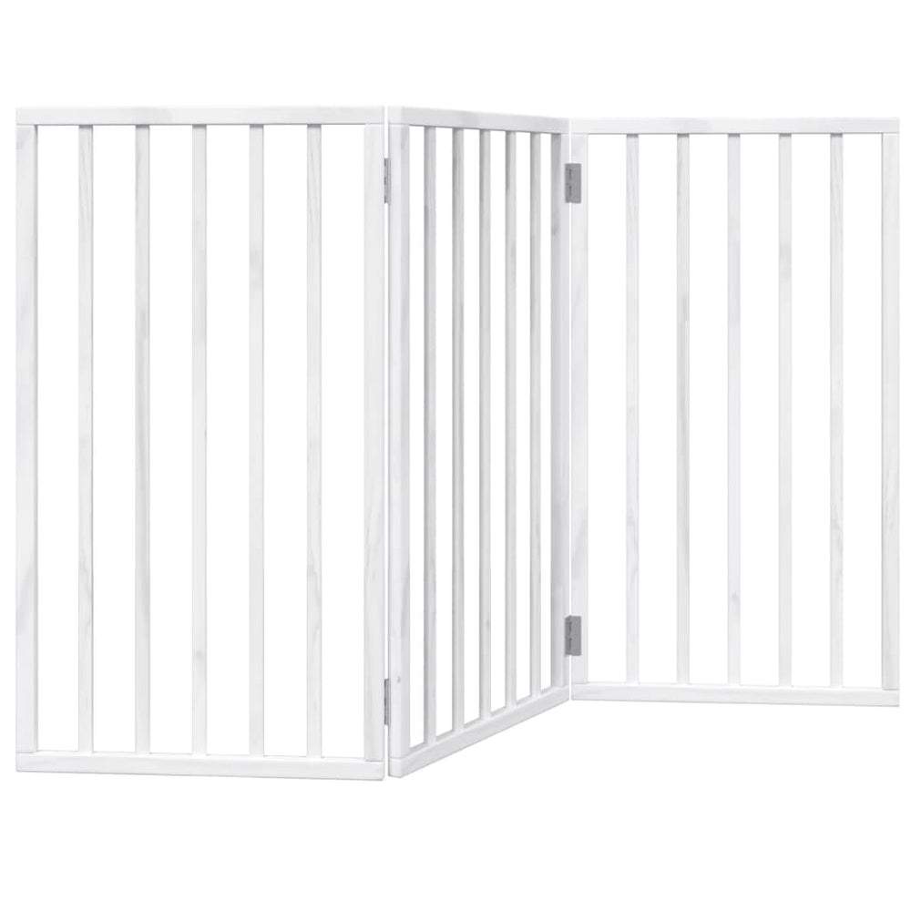 Faltbares Hundegitter, 3 Paneele, Weiß, 150cm