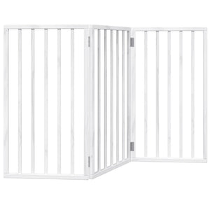 Faltbares Hundegitter, 3 Paneele, Weiß, 150cm