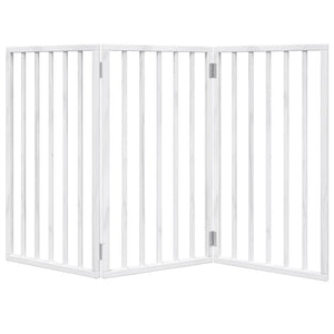 Faltbares Hundegitter, 3 Paneele, Weiß, 150cm