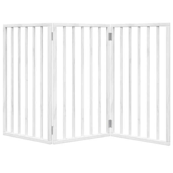 Faltbares Hundegitter, 3 Paneele, Weiß, 150cm