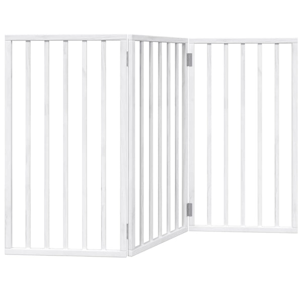Faltbares Hundegitter, 3 Paneele, Weiß, 150cm