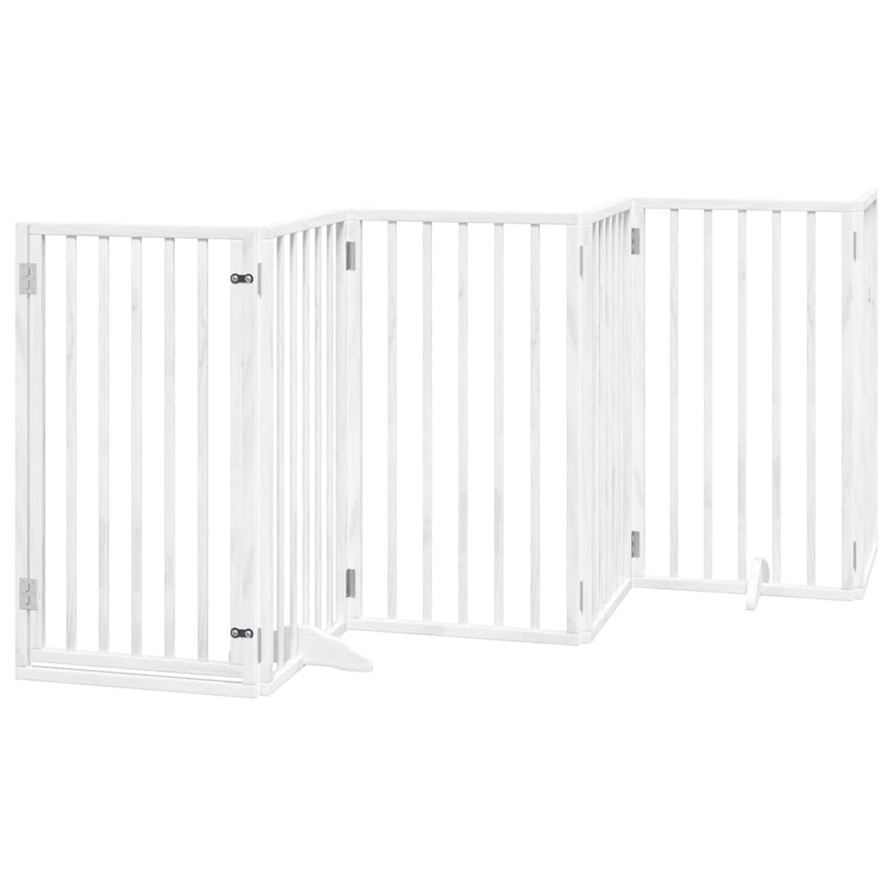 Faltbares Hundegitter mit Tür, 300 cm, Weiß