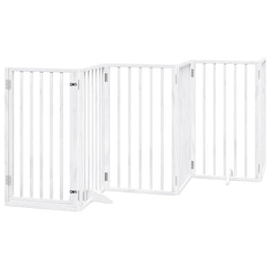 Faltbares Hundegitter mit Tür, 300 cm, Weiß