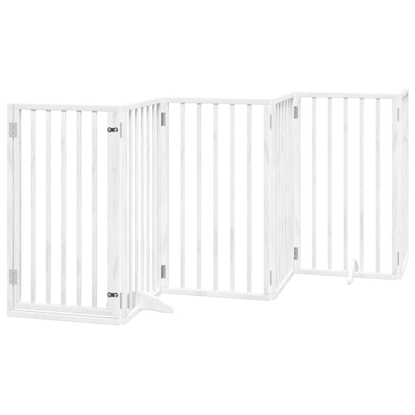 Faltbares Hundegitter mit Tür, 300 cm, Weiß
