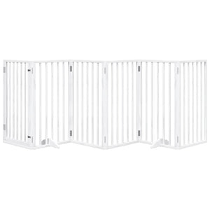 Faltbares Hundegitter mit Tür, 300 cm, Weiß