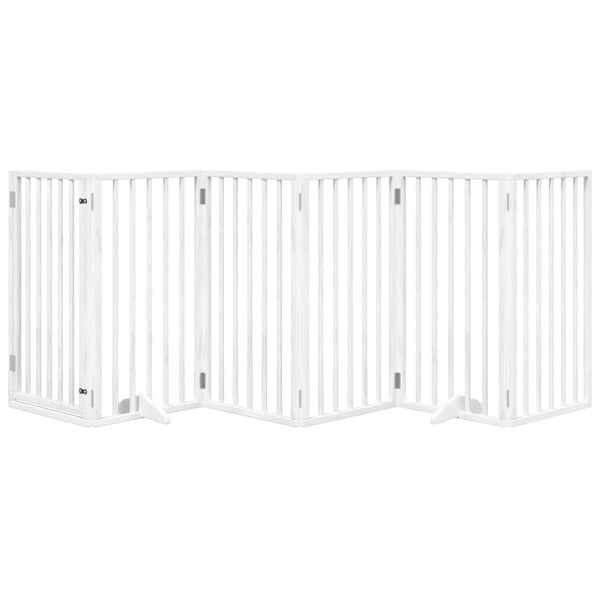 Faltbares Hundegitter mit Tür, 300 cm, Weiß