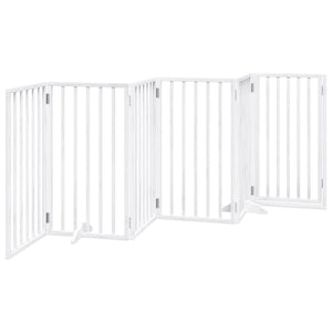 Faltbares Hundegitter mit Tür, 300 cm, Weiß