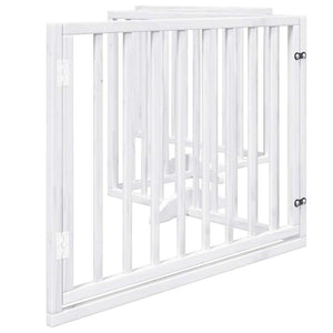 Faltbares Hundetor mit Tür, 320 cm, Weiß
