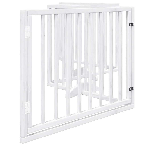 Faltbares Hundetor mit Tür, 320 cm, Weiß