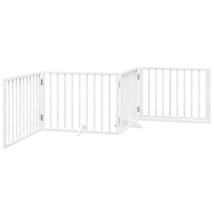 Faltbares Hundetor mit Tür, 320 cm, Weiß
