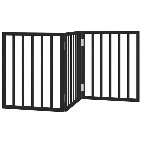 Faltbares Hundetor, 3-teilig, Schwarz, 150 cm