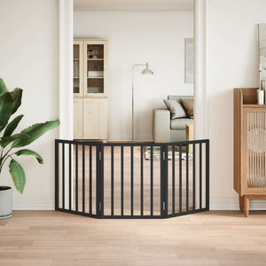 Faltbares Hundetor, 3-teilig, Schwarz, 150 cm