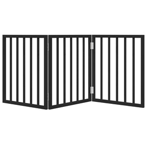 Faltbares Hundetor, 3-teilig, Schwarz, 150 cm