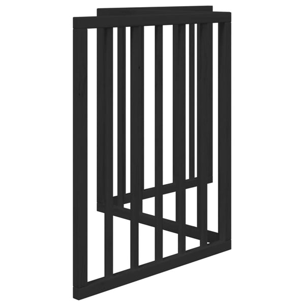 Faltbares Hundetor, 3-teilig, Schwarz, 150 cm