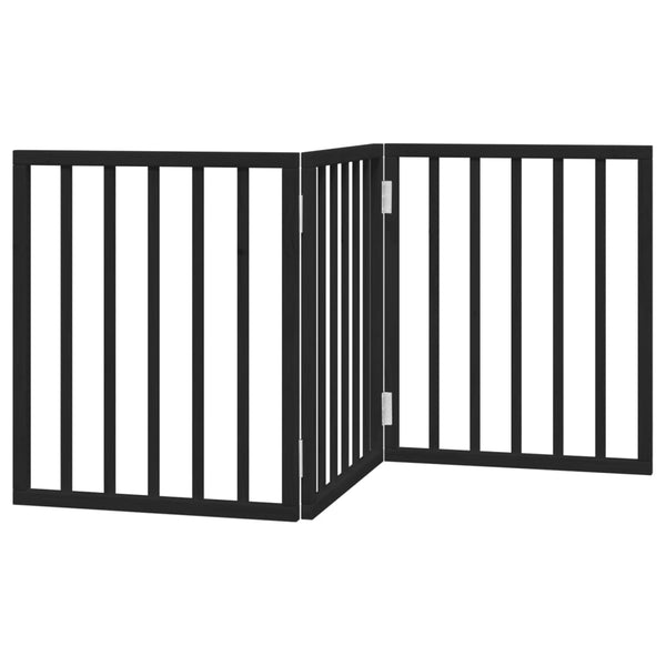 Faltbares Hundetor, 3-teilig, Schwarz, 150 cm