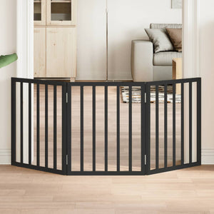 Faltbares Hundetor, 3-teilig, Schwarz, 150 cm