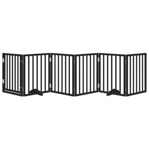 Faltbares Hundetor mit Tür, 300 cm, Schwarz
